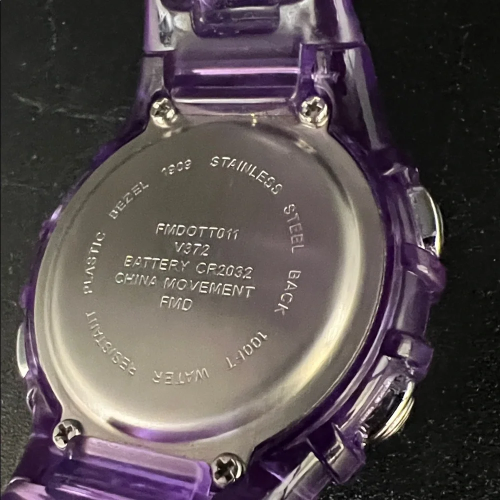 Purple Digital Sports Watch Fits 4.75” to 7.25” Wrist
